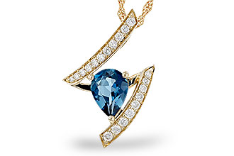 C293-19755: NECK 1.04 LONDON BLUE TOPAZ 1.23 TGW (8x6MM)