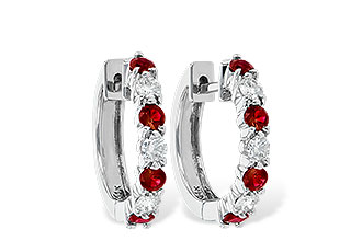 E019-57927: EARRINGS .64 RUBY 1.05 TGW