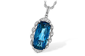 E208-65182: NECK 6.70 LONDON BLUE TOPAZ 6.81 TGW