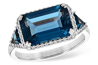 G208-66127: LDS RG 4.60 TW LONDON BLUE TOPAZ 4.82 TGW (12x8MM)