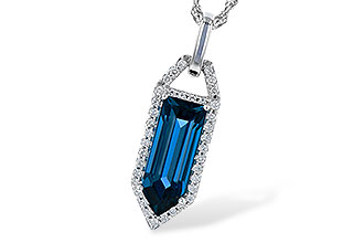 G291-38818: NECK 2.95 LONDON BLUE TOPAZ 3.12 TGW