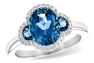 L208-69781: LDS RG 3.04 TW LONDON BLUE TOPAZ 3.20 TGW