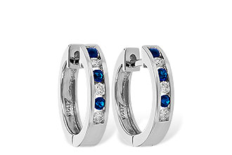 M019-57909: EARRINGS .16 SAPP .26 TGW