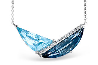M291-39781: NECK 4.66 BLUE TOPAZ 4.75 TGW (18")